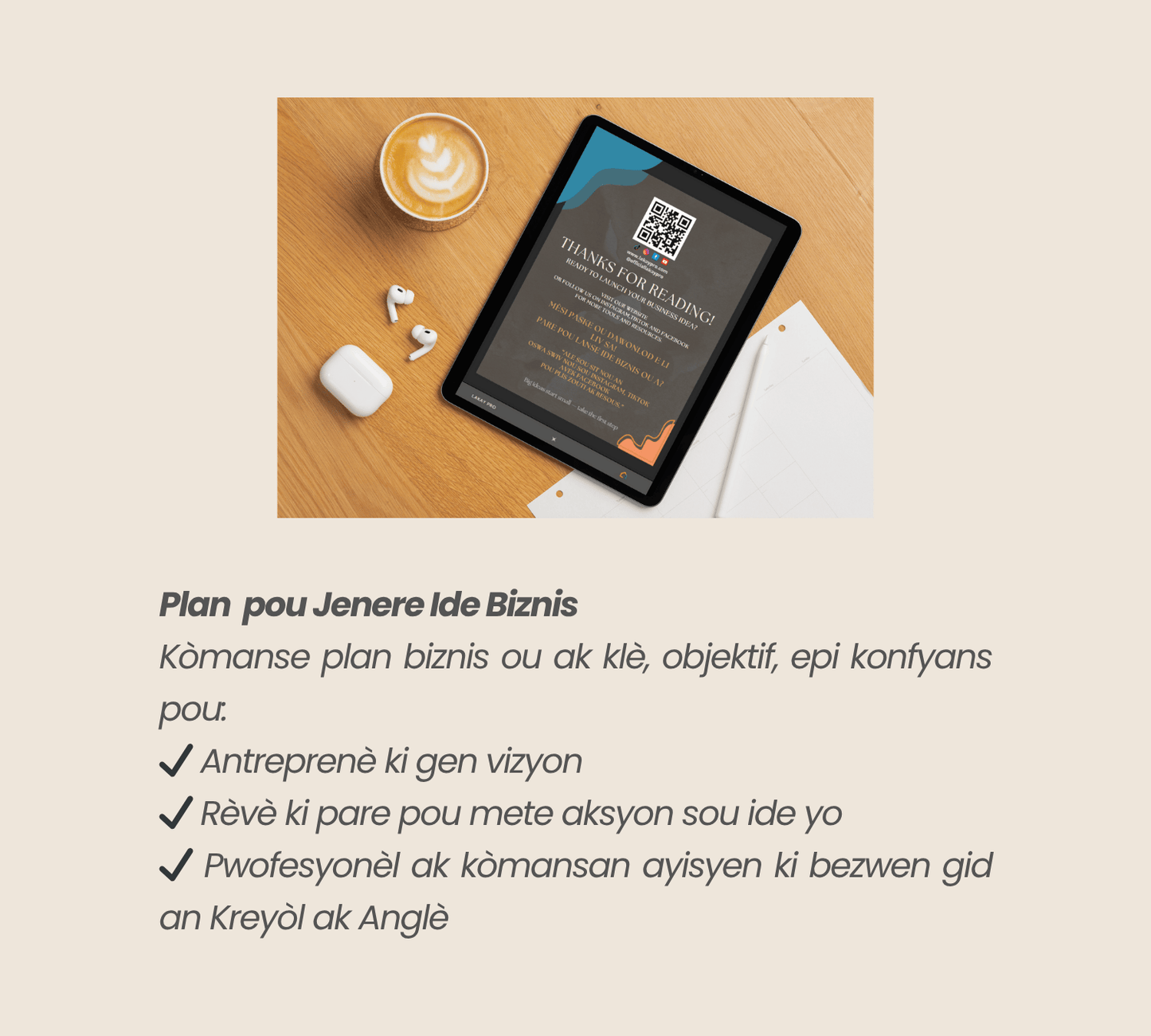 Business Idea Generator Worksheet (Bilingual: EN + Kreyòl)