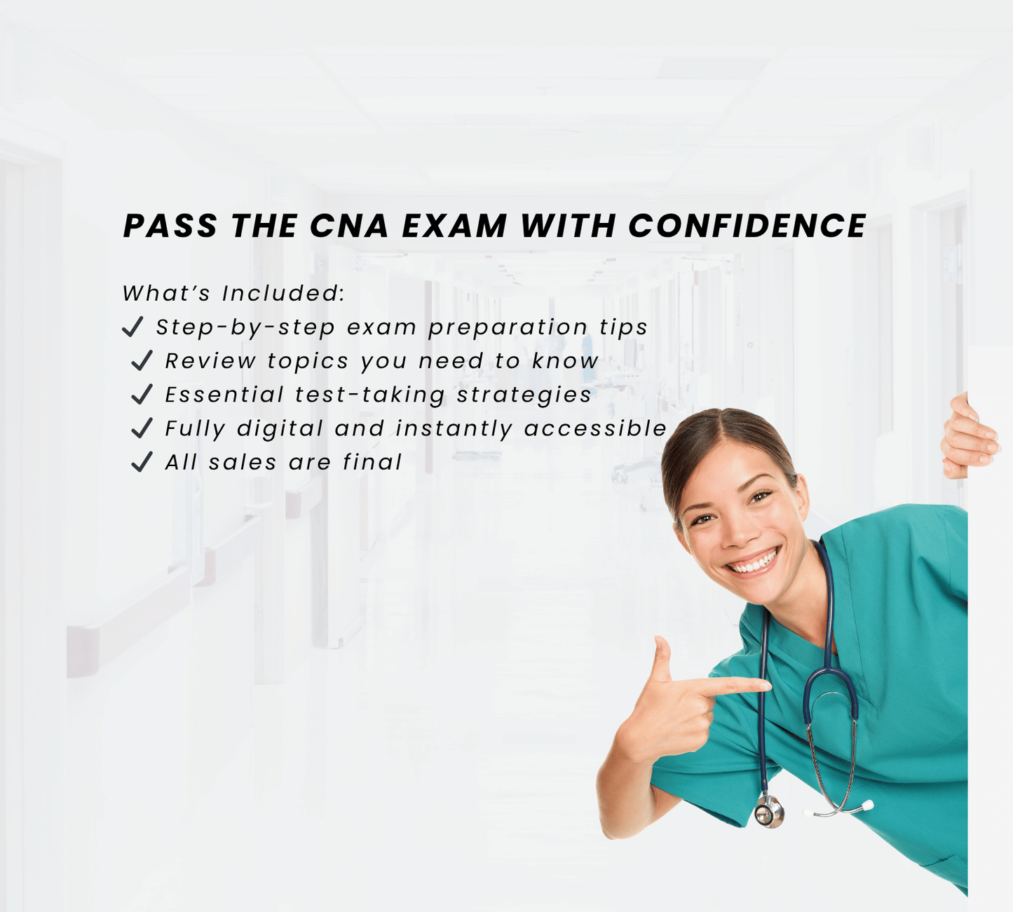 CNA Starter Pack: Pass the Test With Confidence – eBook (Creole & English)
